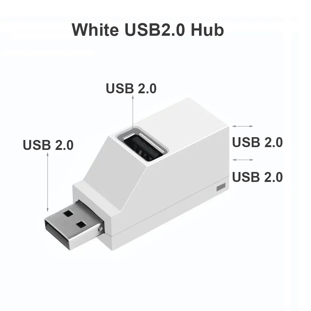 USB 3.0 HUB Adapter USB2.0 Extender 3 Ports USB Hub High Speed Data Transfer Portable USB Splitter Docking Station for PC Laptop