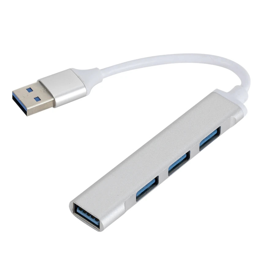 USB Type C Hub 4Port Adapter USB 3.0 Multi Splitter 4 in 1 Docking Station UltraSlim SuperSpeed Aluminum For Computer Laptop PC