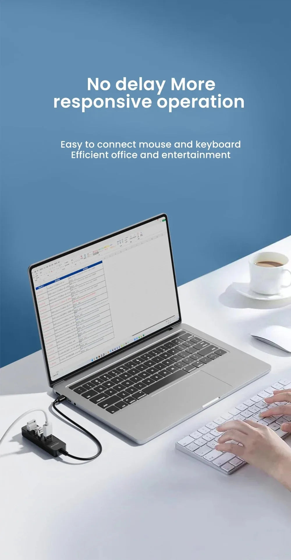 5 Ports USB HUB 3.0 High Speed Multi USB 3.0 Splitter Type c USB 2.0 Expander Power Adapter For PC Computer