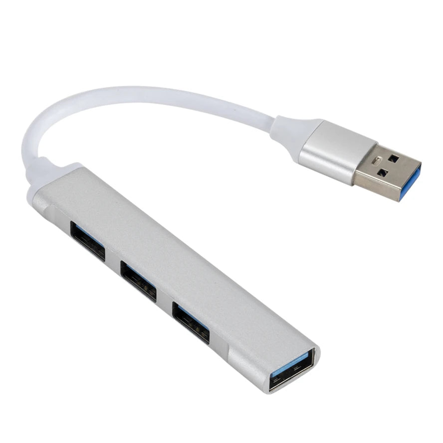 USB Type C Hub 4Port Adapter USB 3.0 Multi Splitter 4 in 1 Docking Station UltraSlim SuperSpeed Aluminum For Computer Laptop PC