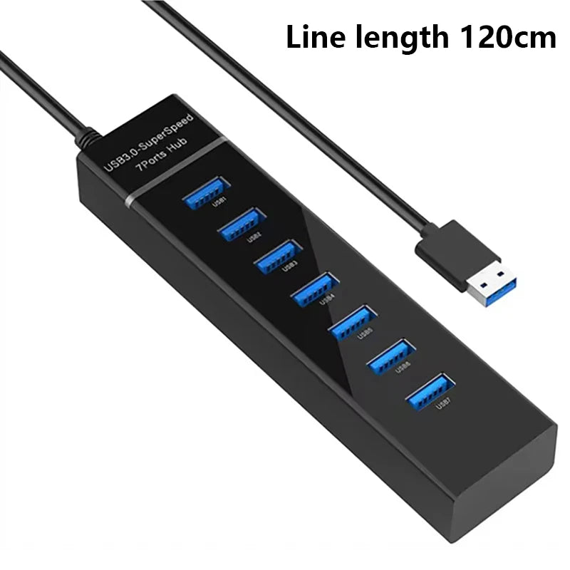 USB 3.0 Hub Adapter Portable Multi-connector USB 3.0 Hub With 4 Or 7 Ultra Slim USB Ports Multifunctional USB Distributor 5gbps