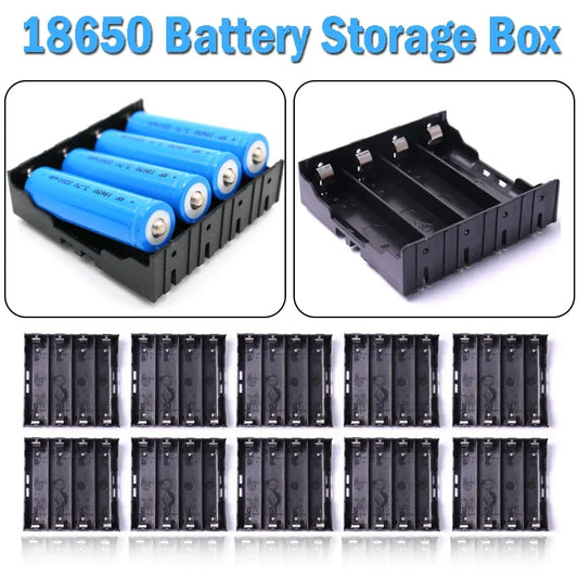 1/3/5Pcs 18650 Battery Holder Storage Box Case DIY Batteries Clip Box with Pin 1x 2x 3x 4x Slot Hard ABS Battery Container