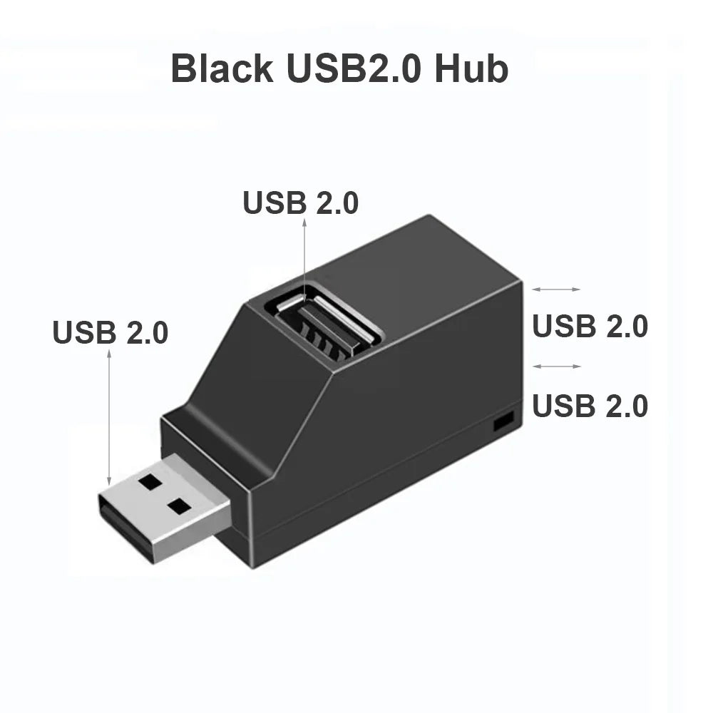 USB 3.0 HUB Adapter USB2.0 Extender 3 Ports USB Hub High Speed Data Transfer Portable USB Splitter Docking Station for PC Laptop