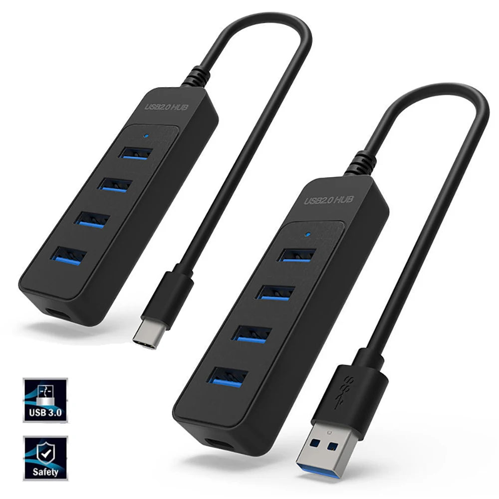 5 Ports USB HUB 3.0 High Speed Multi USB 3.0 Splitter Type c USB 2.0 Expander Power Adapter For PC Computer