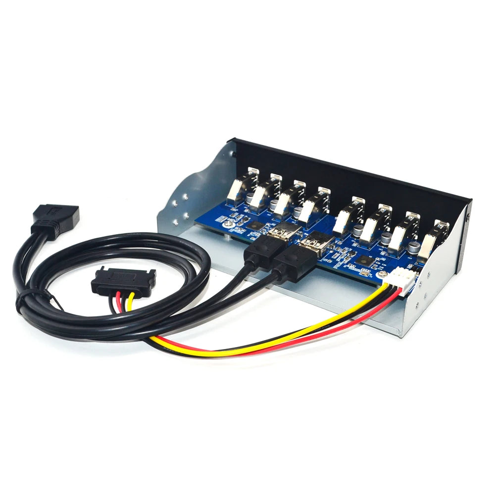 8 Port USB Hub USB3 5.25 USB 3.0 Front Panel Splitters USB 3.0 Hub for PC USB-HUB Multiple USB3.0 HUB Splitter Hubs for Computer