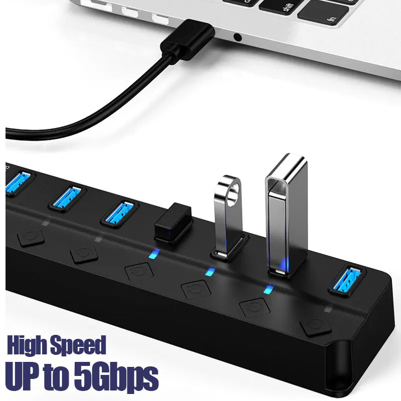 USB 3.0 Hub USB Hub 2.0 Multi USB Splitter Hub 100cm Long Cable Multiple Expander For Computer Laptop PC Accessories Usb Adapter