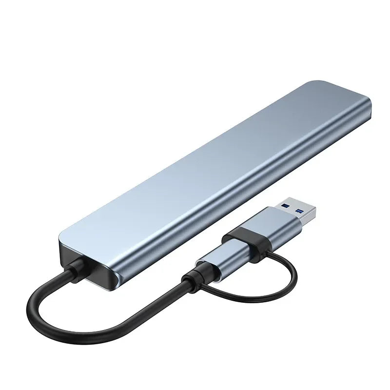 USB C Hub 8-in-2 USB Splitter with USB 3.0/2.0 USB-C Data 3.5 Audio SD/TF Card Reader Multiport USB C HUB for MacBook Laptop