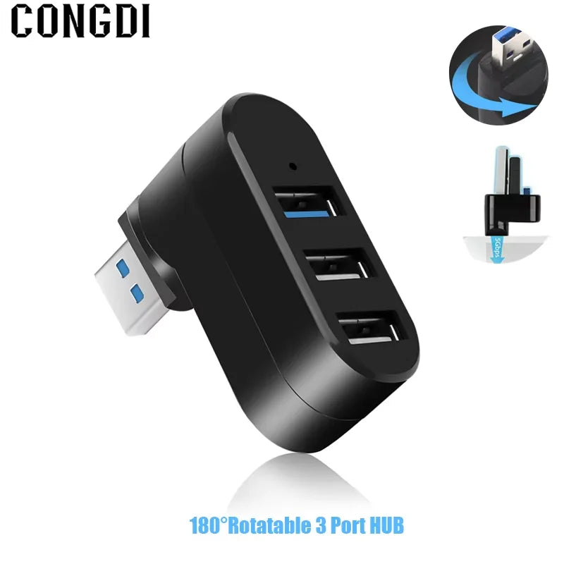 Usb Hub 3.0 2.0 High Speed U Disk Reader Hub Usb Multiple Ports Splitter Adapter 180° Rotatable Docking Station Pc Accessories