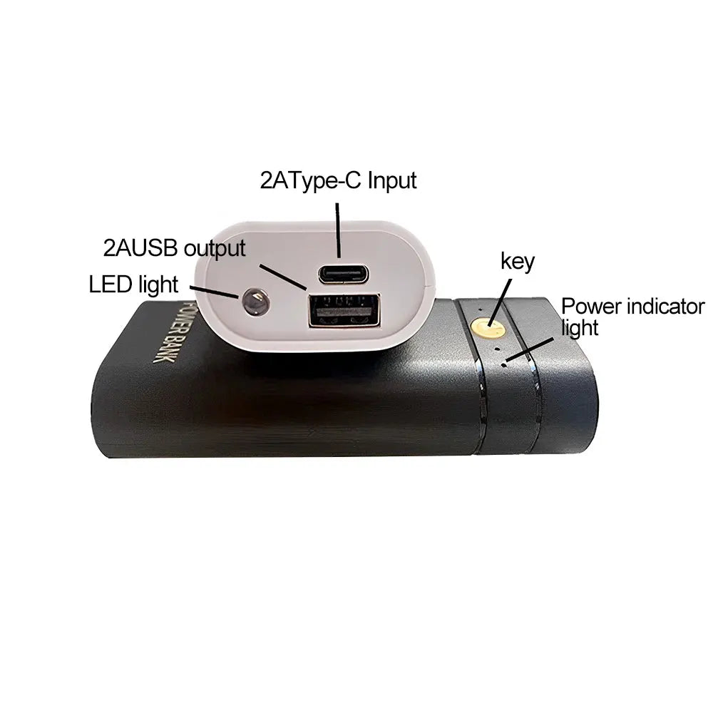 5V 2A Charging Treasure Box Shell 18650 Lithium Batteries Quick Charging USB Output Charging Treasure DIY Set
