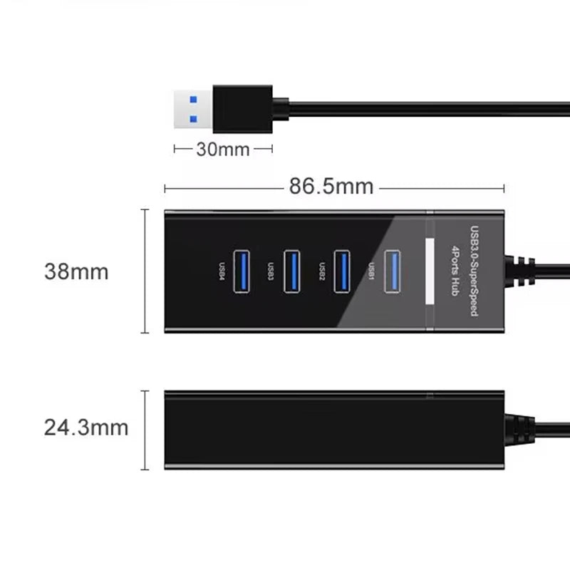 USB 3.0 Hub Adapter Portable Multi-connector USB 3.0 Hub With 4 Or 7 Ultra Slim USB Ports Multifunctional USB Distributor 5gbps