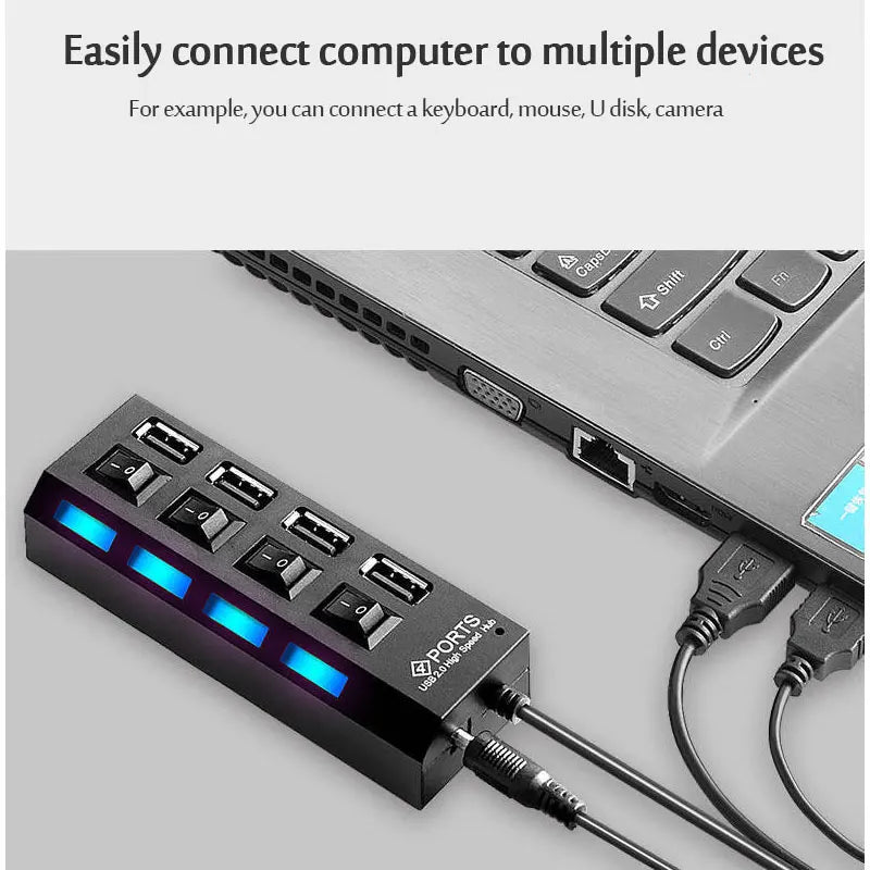 USB 3.0 Hub USB Hub 2.0 Multi USB Splitter Hub 100cm Long Cable Multiple Expander For Computer Laptop PC Accessories Usb Adapter