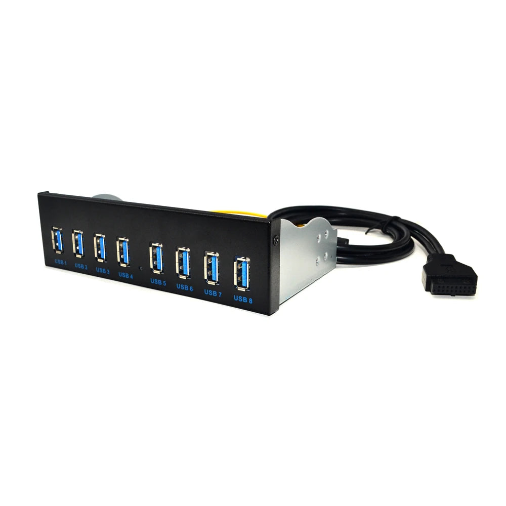 8 Port USB Hub USB3 5.25 USB 3.0 Front Panel Splitters USB 3.0 Hub for PC USB-HUB Multiple USB3.0 HUB Splitter Hubs for Computer