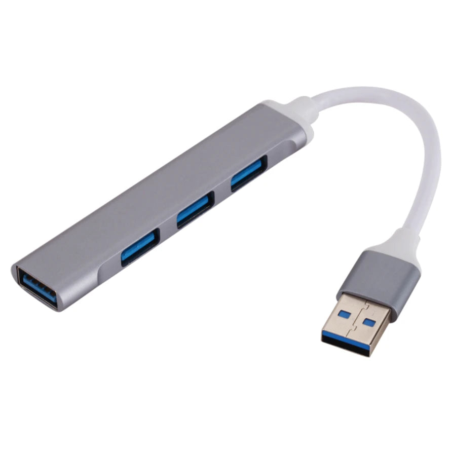 USB Type C Hub 4Port Adapter USB 3.0 Multi Splitter 4 in 1 Docking Station UltraSlim SuperSpeed Aluminum For Computer Laptop PC