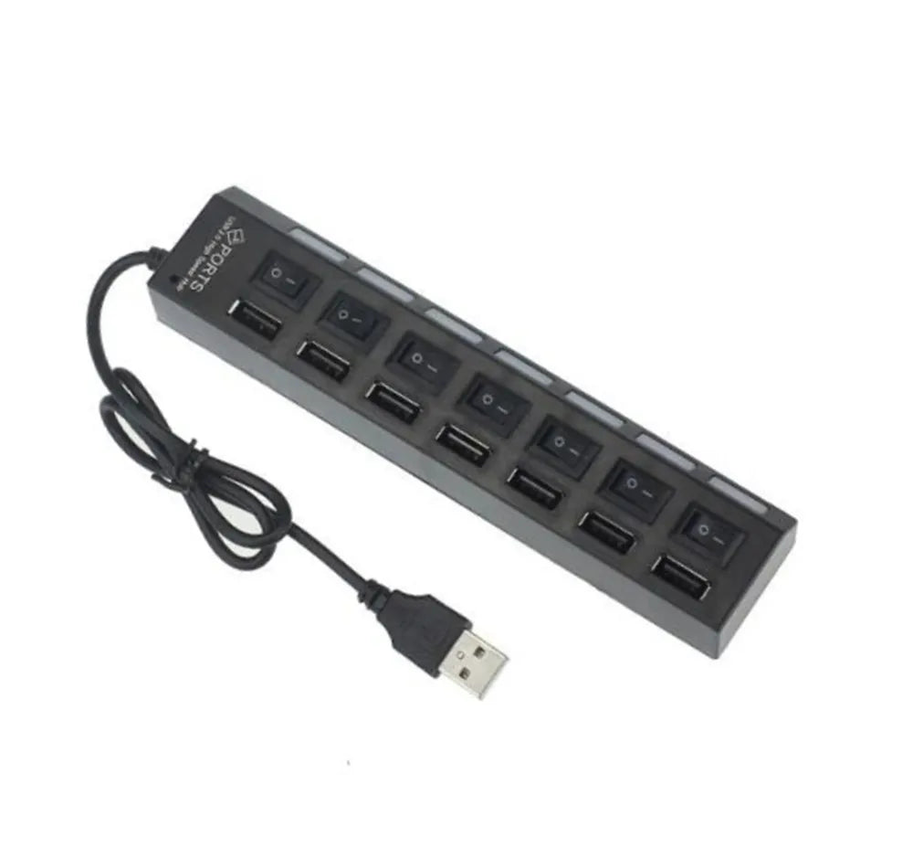 USB 3.0 Hub 5Gbps High Speed Multi USB Splitter 3 Hab Use Power Adapter 4/7 Port Multiple Expander Hub With Switch For PC Laptop
