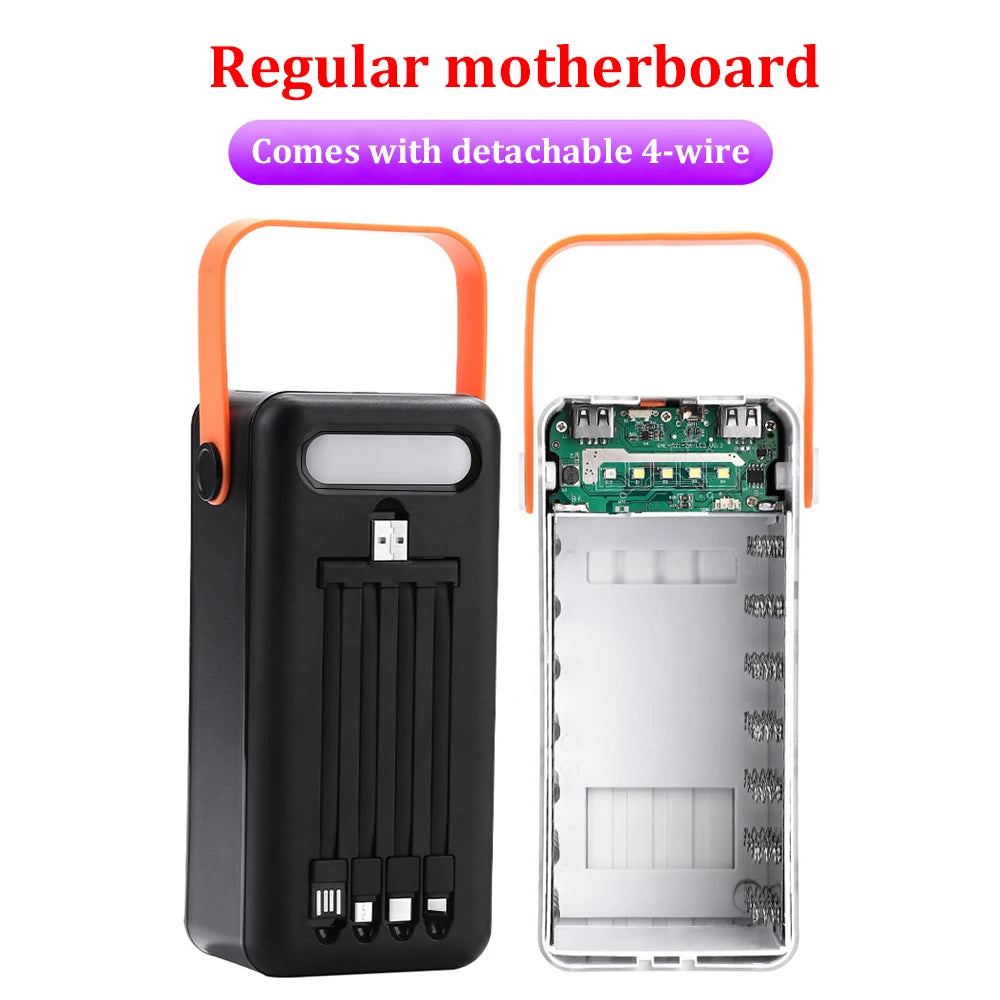 DIY 21x18650 10W 22.5W Battery Storage Box Fast Charging Power Bank Case Welding Free Power Supply Shell Solar No Batteries