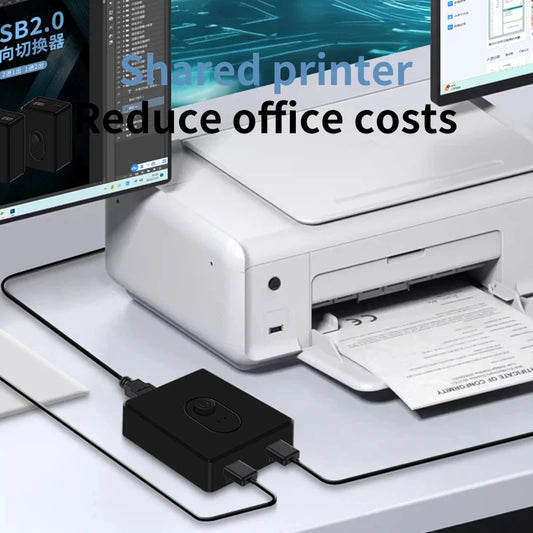 USB 3.0 KVM Switch 1x2/2x1 USB Hub Bidirectional USB2.0 Switcher USB3.0 Extender Shared Controller for PC Keyboard Mouse Printer