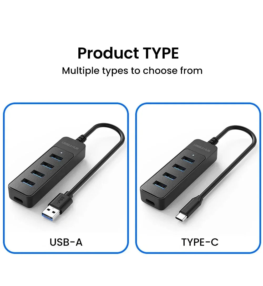 5 Ports USB HUB 3.0 High Speed Multi USB 3.0 Splitter Type c USB 2.0 Expander Power Adapter For PC Computer