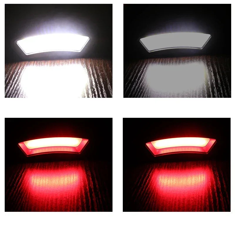 COB LED Wide Headlamp Wide Range Lighting USB Rechargeable LED Wide Angle Headlight with Battery Level Display 2*18650 Batteries