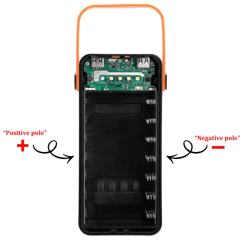 DIY 21x18650 10W 22.5W Battery Storage Box Fast Charging Power Bank Case Welding Free Power Supply Shell Solar No Batteries