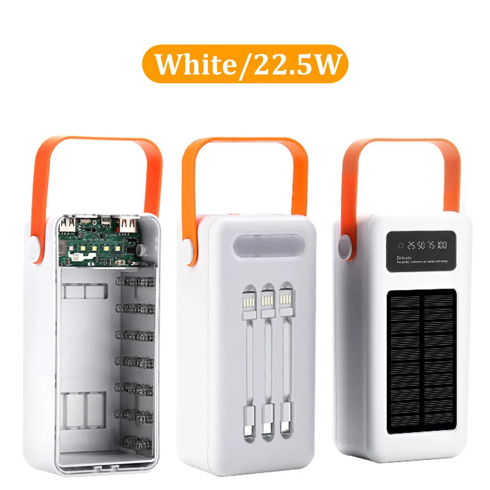 DIY 21x18650 10W 22.5W Battery Storage Box Fast Charging Power Bank Case Welding Free Power Supply Shell Solar No Batteries