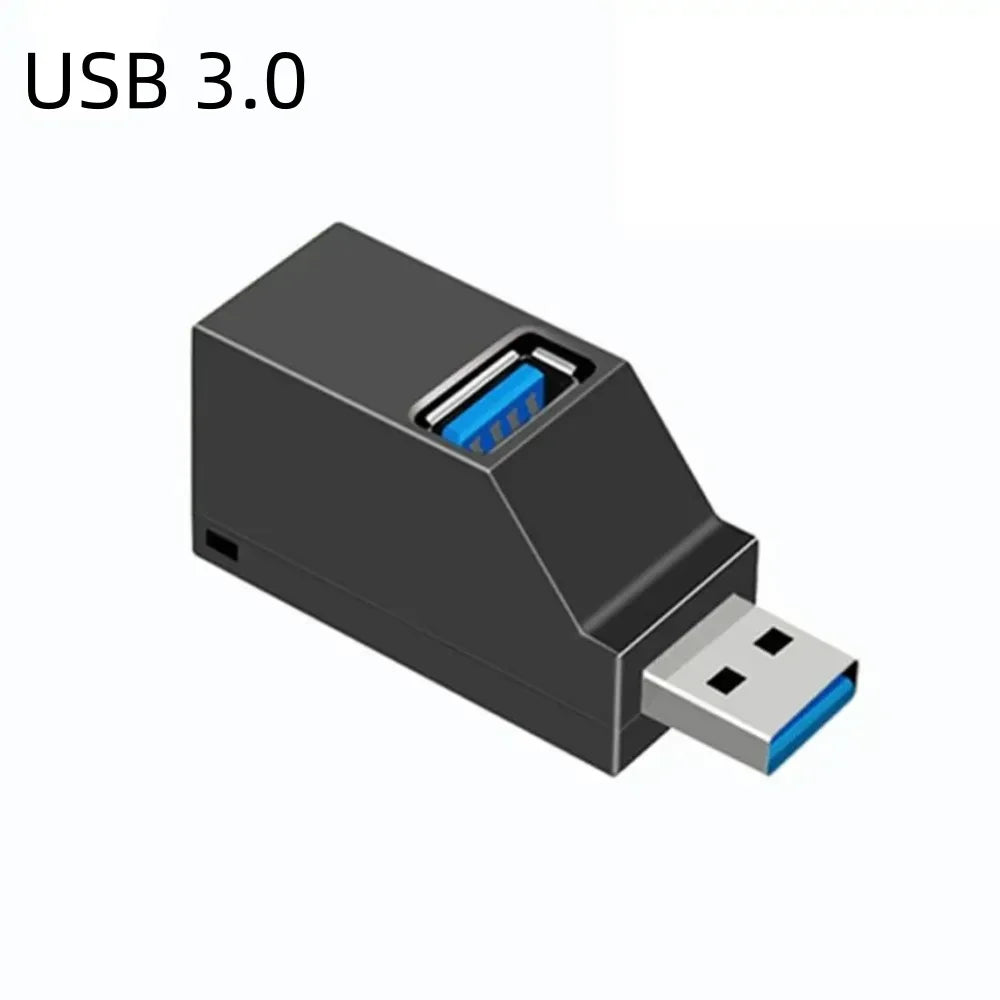 3 Ports USB 3.0 2.0 Hub High Speed Data Transfer Splitter Multi Port USB Extender U Disk Card Reader For Laptop PC Accessories