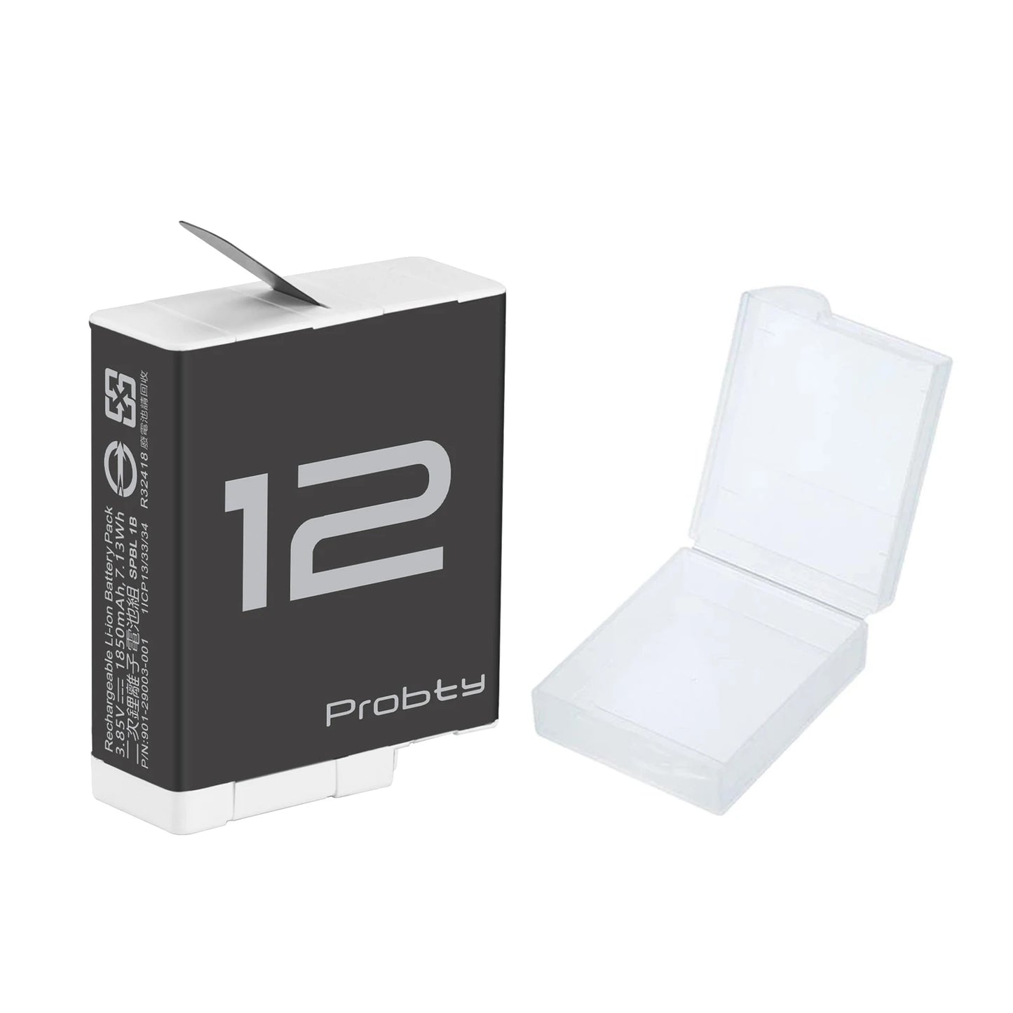Enduro Battery 1850mAh and 3-Channel Charger Replacement Batteries for Gopro Hero 12/11/10/9 Sport Action Camera