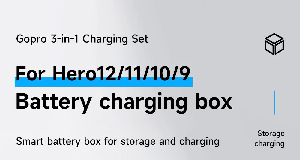 NEW GO PRO HERO 9 10 11 12 Battery With Charger Case for GoPro Hero 12 11 10 9 Sport Camera Batteries Black Accessories