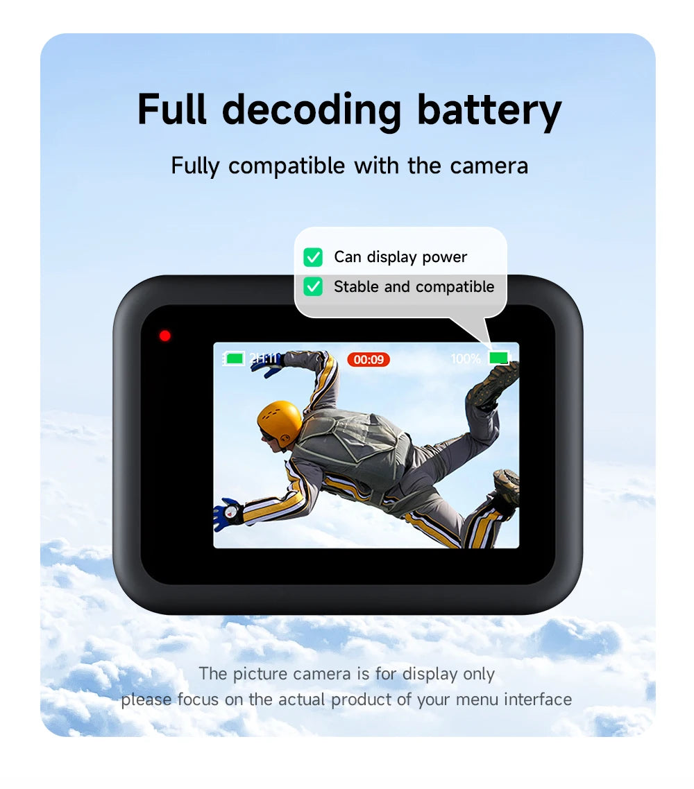NEW GO PRO HERO 9 10 11 12 Battery With Charger Case for GoPro Hero 12 11 10 9 Sport Camera Batteries Black Accessories