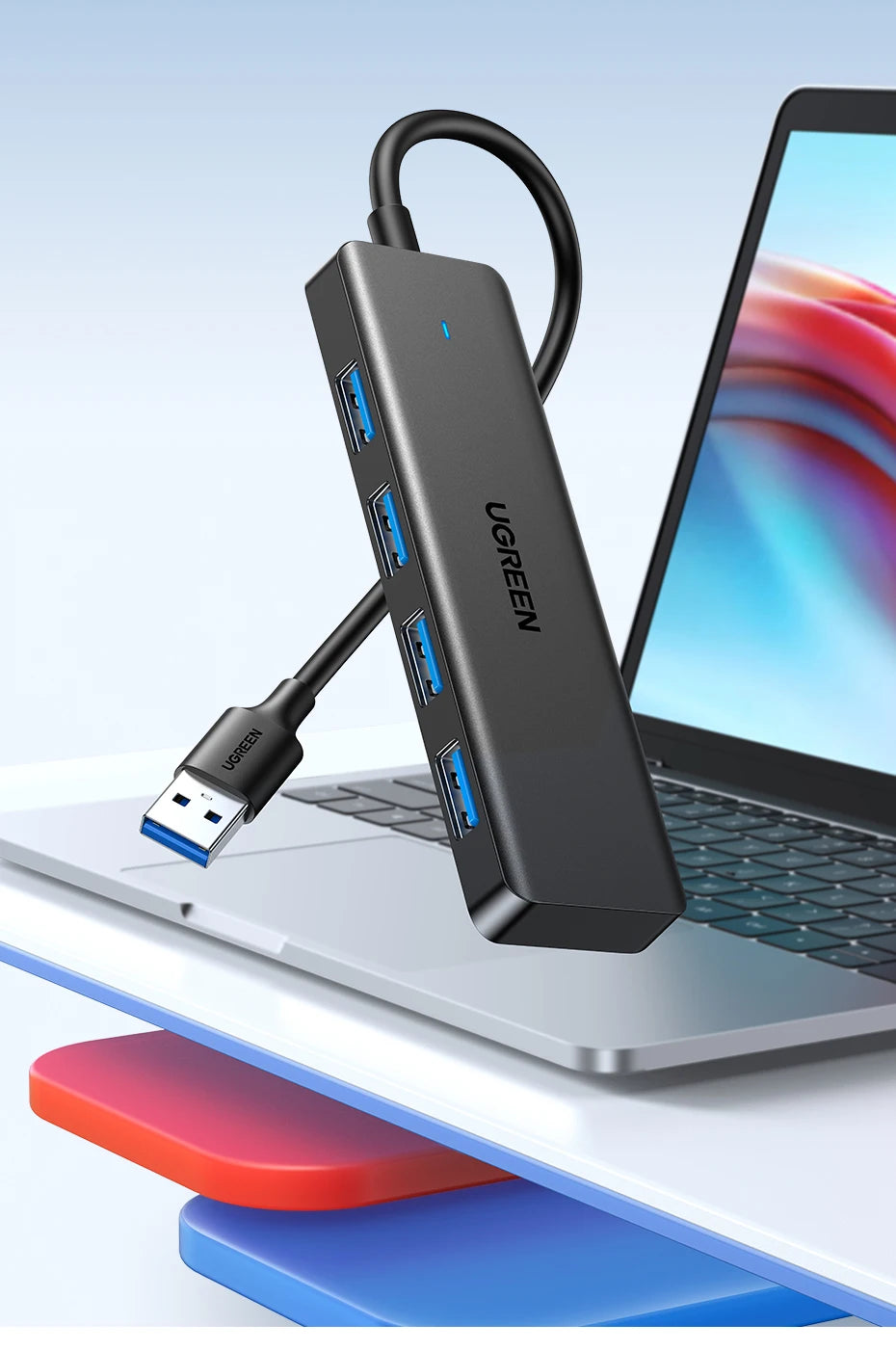 UGREEN USB 3.0 Hub 4 Ports  USB HUB Slim for Mouse, Keyboard Compatible with MacBook Pro Air Laptop Desktop PC Xbox PS5 Splitter