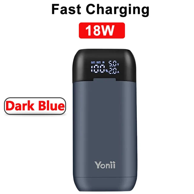 18650 Battery Charger Case DIY Power Bank Box Portable QC3.0 PD 18W Fast Charging Case for 18650 21700 20700 Lithium Batteries