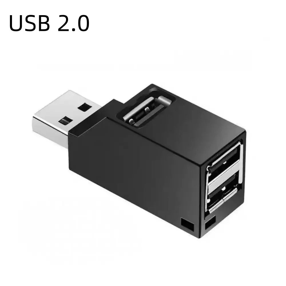 3 Ports USB 3.0 2.0 Hub High Speed Data Transfer Splitter Multi Port USB Extender U Disk Card Reader For Laptop PC Accessories