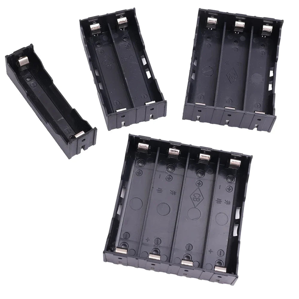 1/3/5Pcs 18650 Battery Holder Storage Box Case DIY Batteries Clip Box with Pin 1x 2x 3x 4x Slot Hard ABS Battery Container
