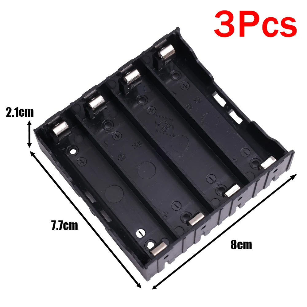 1/3/5Pcs 18650 Battery Holder Storage Box Case DIY Batteries Clip Box with Pin 1x 2x 3x 4x Slot Hard ABS Battery Container