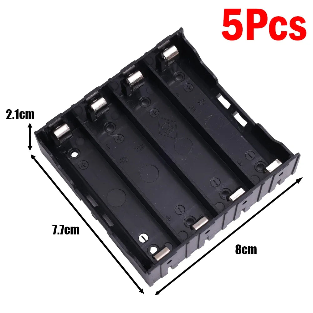 1/3/5Pcs 18650 Battery Holder Storage Box Case DIY Batteries Clip Box with Pin 1x 2x 3x 4x Slot Hard ABS Battery Container