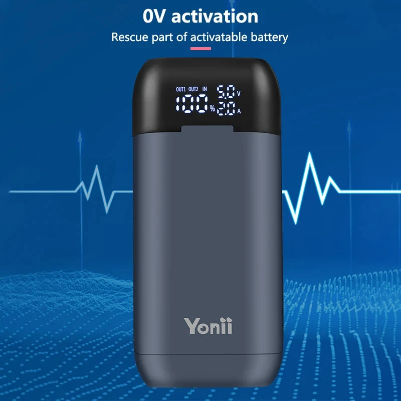 18650 Battery Charger Case DIY Power Bank Box Portable QC3.0 PD 18W Fast Charging Case for 18650 21700 20700 Lithium Batteries
