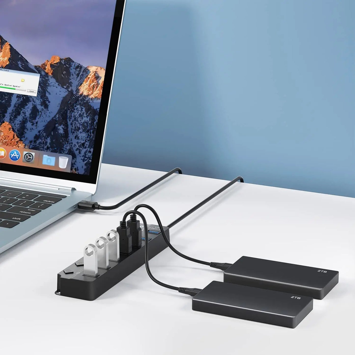 USB Hub 3.0 Multiprise USB High Speed Splitter 7 Port 5Gbps Hub Power Adapter with Switch Long Cable with Multiple Expander Hub