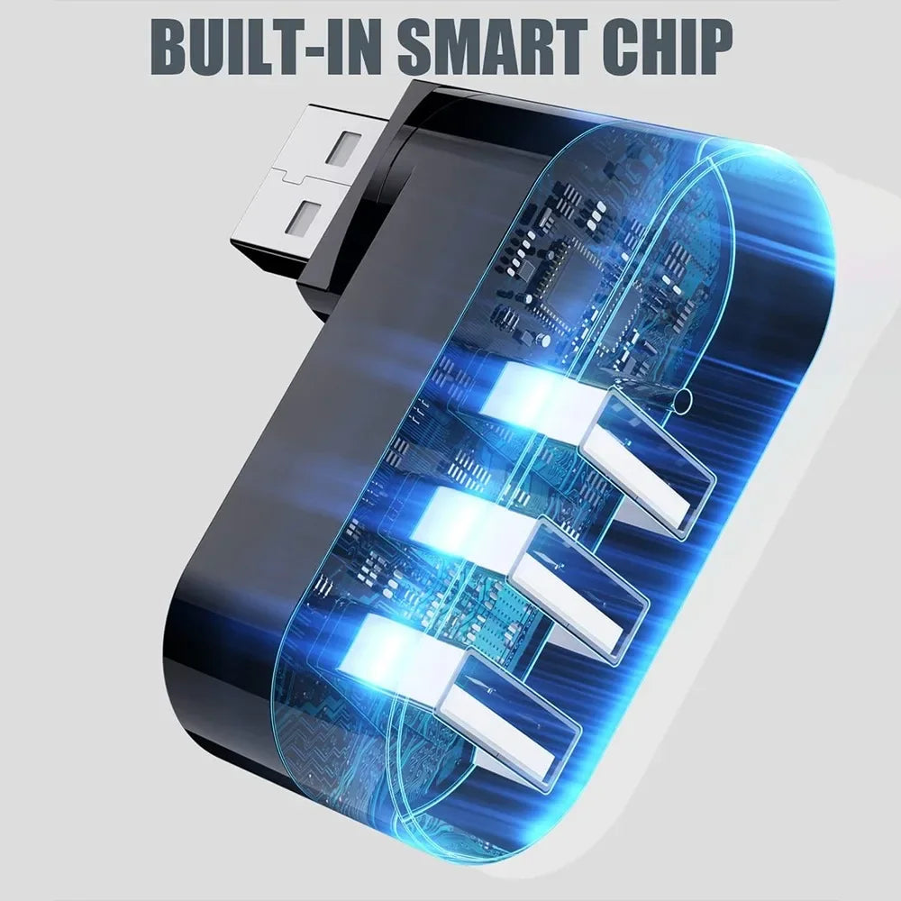 Usb Hub 3.0 2.0 High Speed U Disk Reader Hub Usb Multiple Ports Splitter Adapter 180° Rotatable Docking Station Pc Accessories
