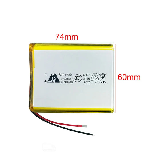 146074 136074 10000mAh 3.85V  Rechargeable Polymer Batteries Lipo Li-Po for Power Bank Toy GPS Laptop  Smart watch Camera Diy