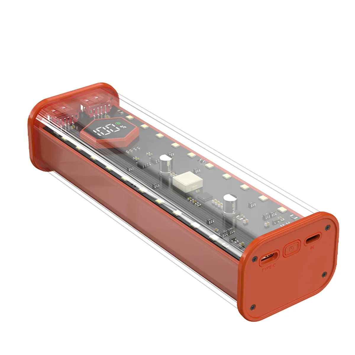 New 21700 DIY Power Bank Case Supports 4x21700 Batteries PD20W Powerbank Case LED Screen Transparent Battery Storage Shell A