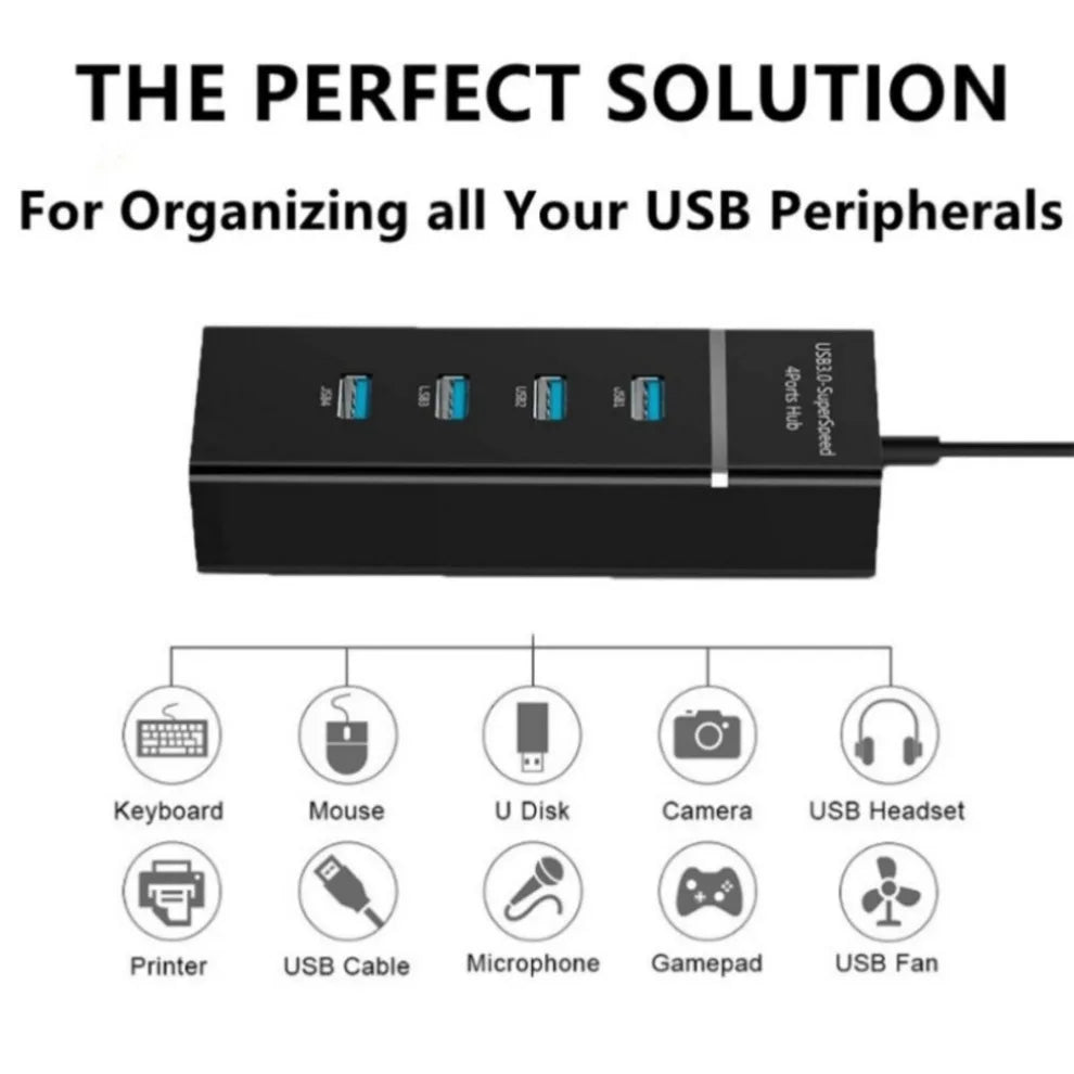 4 Port USB 3.0 Hub USB Hub High Speed Multi USB Splitter Expander For PC Computer Accessories 4 in 1 Multiport HUB USB3.0 2.0