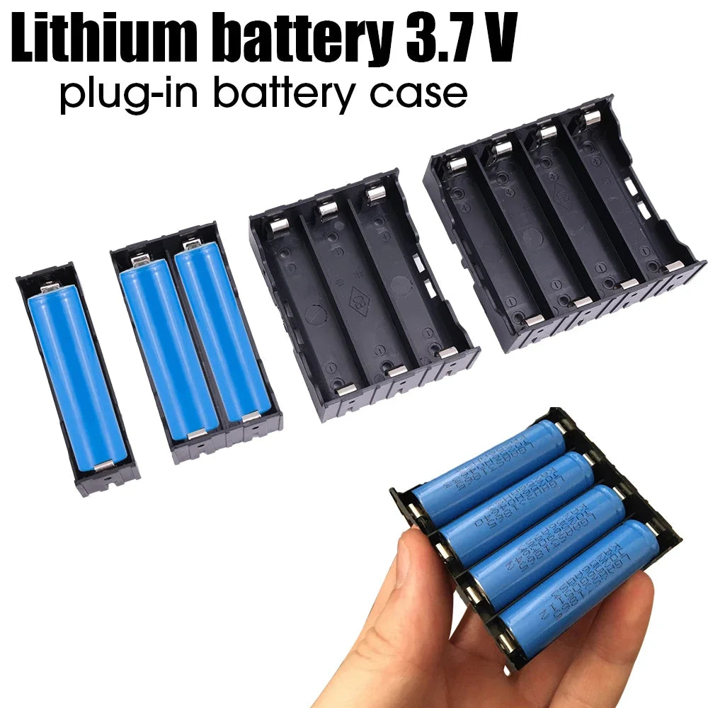 1/3/5Pcs 18650 Battery Holder Storage Box Case DIY Batteries Clip Box with Pin 1x 2x 3x 4x Slot Hard ABS Battery Container