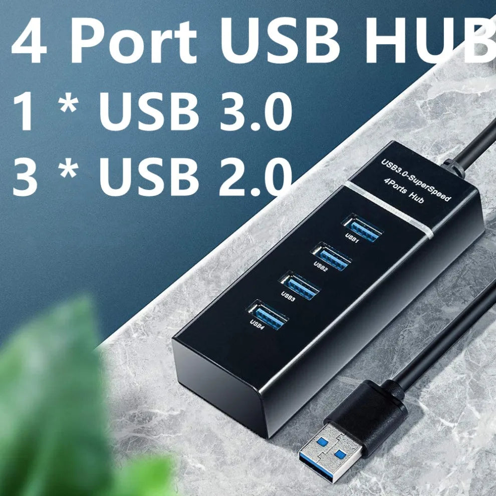 4 Port USB 3.0 Hub USB Hub High Speed Multi USB Splitter Expander For PC Computer Accessories 4 in 1 Multiport HUB USB3.0 2.0