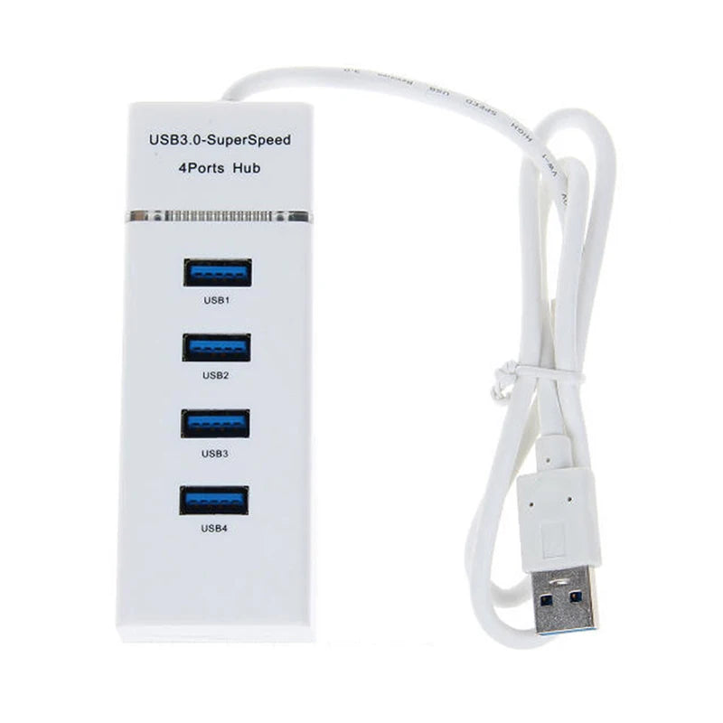 High-Speed USB 3.0 HUB with LED 4-Port Cable Splitter 5Gbps Data Transmission Extender Phone Charging Dock Multiple Adapter