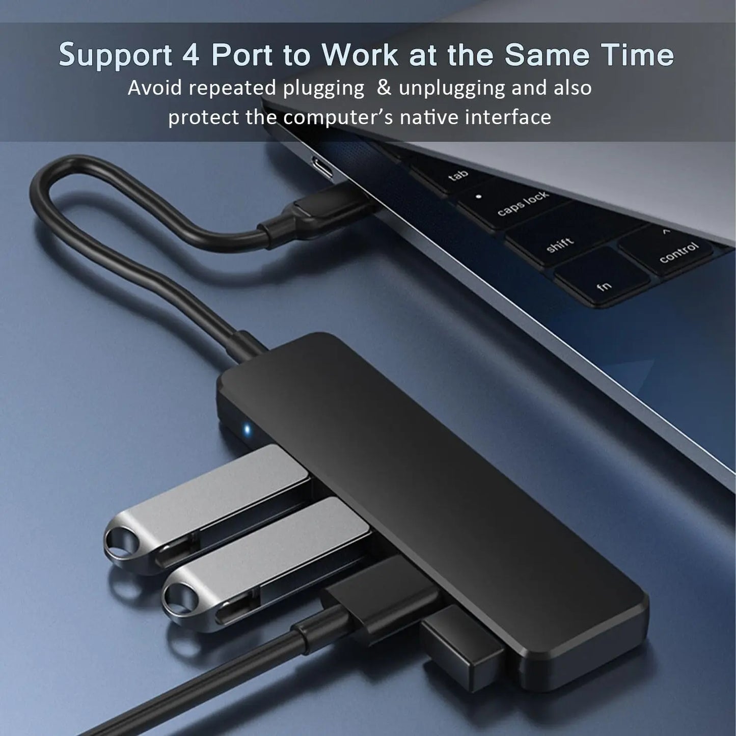 USB 3.0 Hub, VIENON 4-Port USB Hub USB Splitter USB Expander for Laptop, Xbox, Flash Drive, HDD, Console, HDD(Not for Charging)